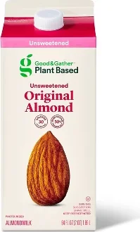 Plant Based Unsweetened Original Almond Milk - 0.5gal - Good & Gather™