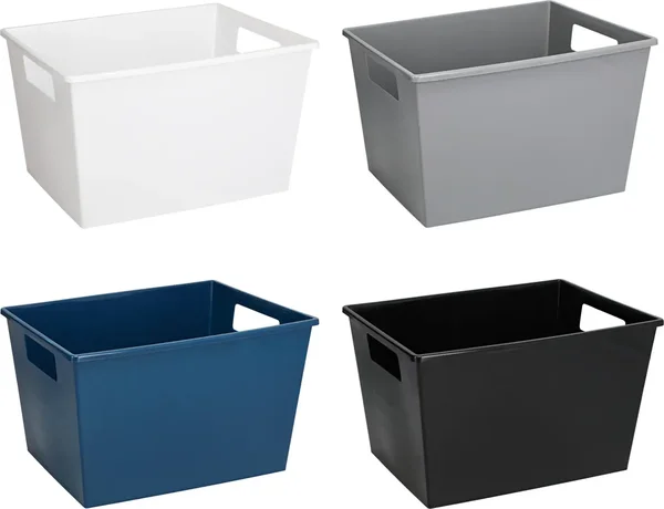 Plastic Locker Bins with Handles, 12x7x8.5-in.