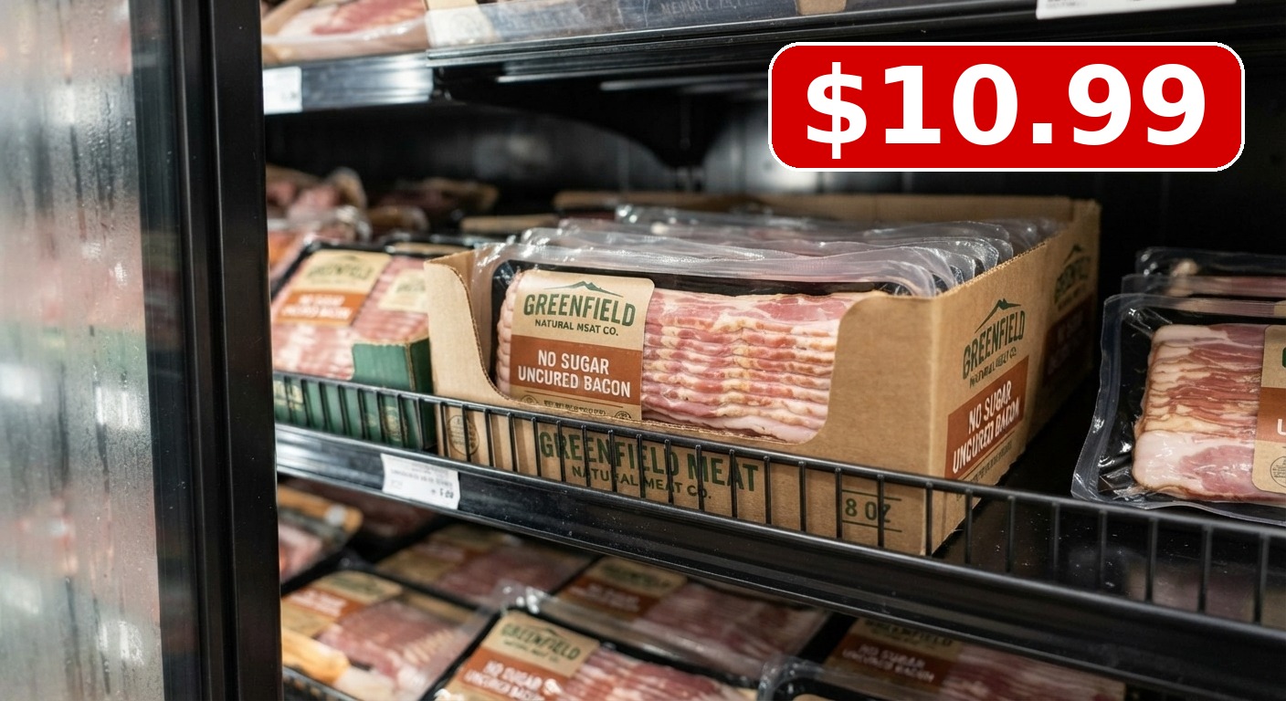 Greenfield antibiotic free no sugar thick cut smoked uncured bacon