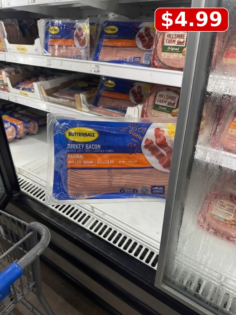 Butterball Turkey Bacon, Original, Smoke-Cured, Chopped and Formed, 12 oz