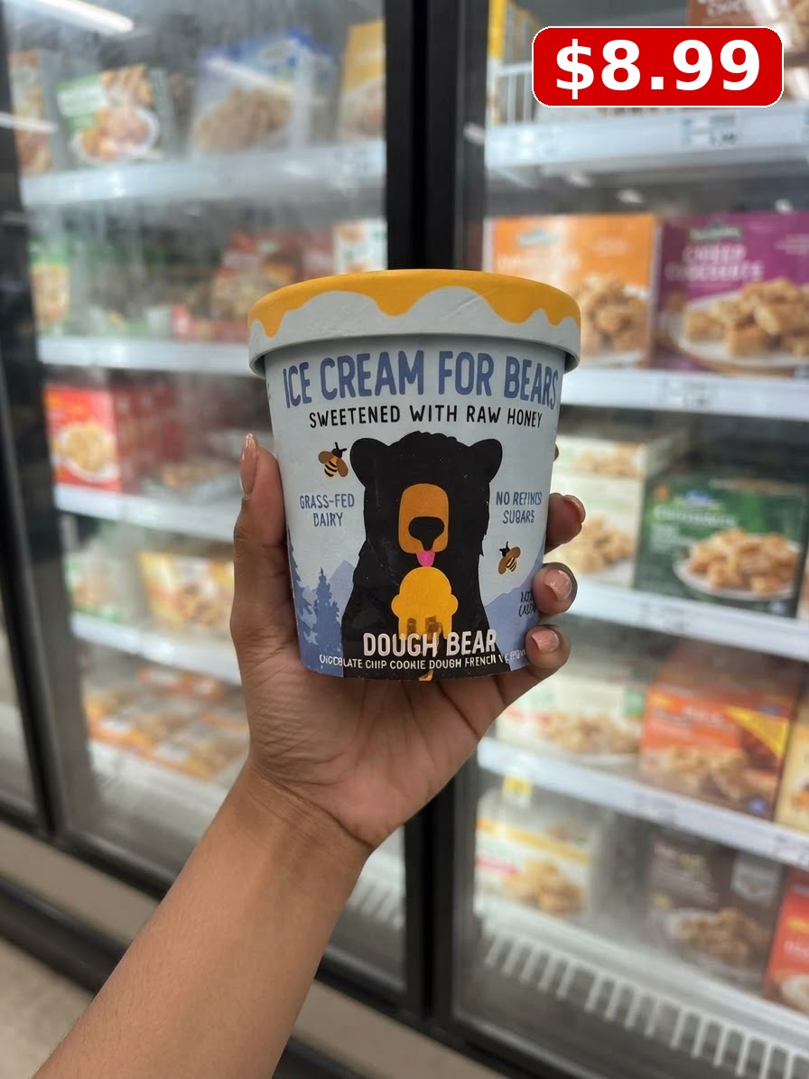 Ice Cream For Bears Dough Bear Cookie Dough Honey Sweetened Ice Cream Pint