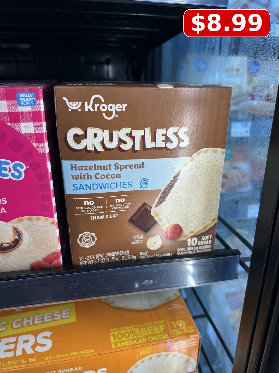 Kroger® Crustless Hazelnut Spread with Cocoa Sandwiches