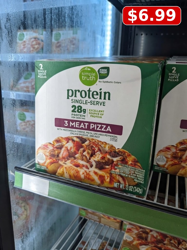 Simple Truth® Protein Single-Serve 3 Meat Frozen Pizza