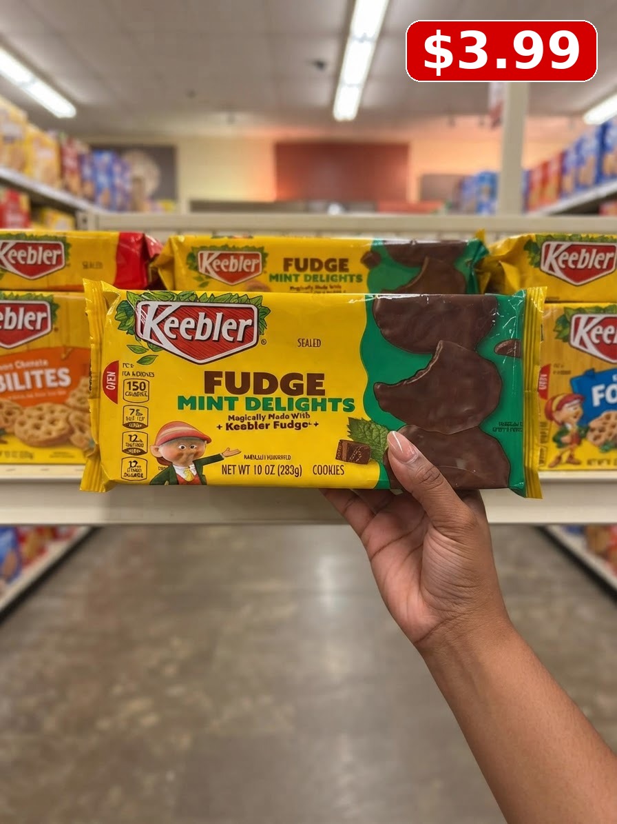 Keebler Fudge Mint Delights Mint Cookies Dunked in Fudge