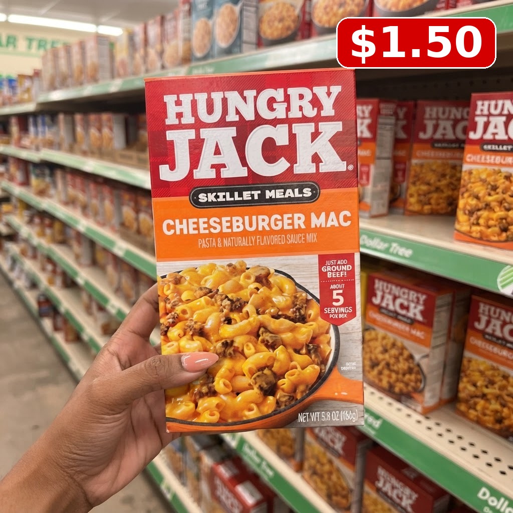 Hungry Jack Cheeseburger Pasta Skillet, 5.8 Oz Box