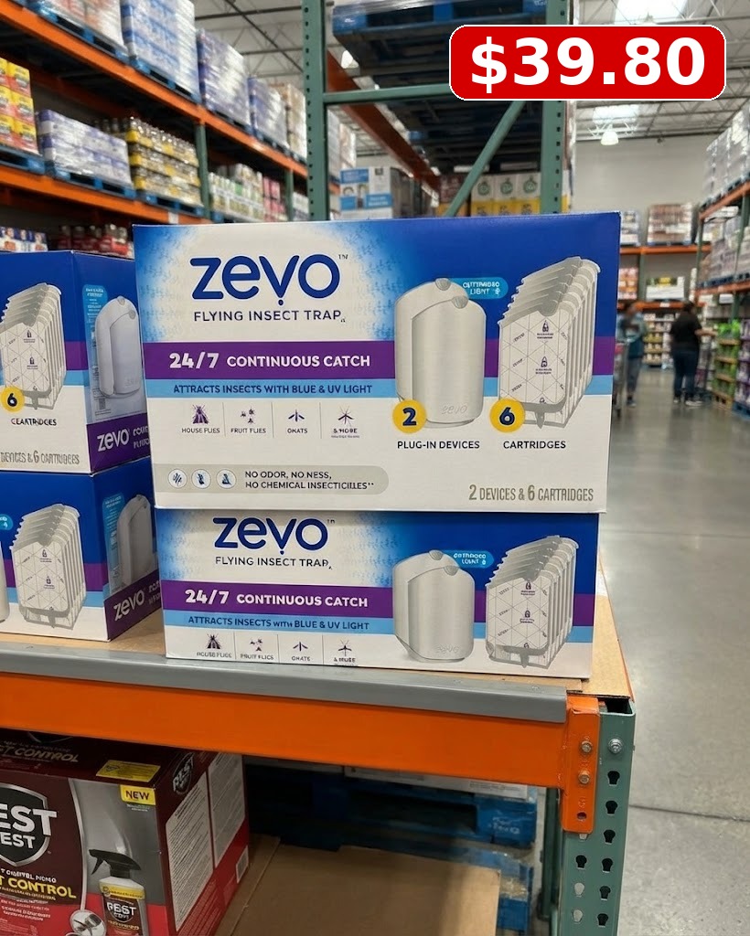 Zevo Flying Insect Trap Starter Kit, 2 Devices + 6 Refills