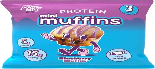 Prime Bites® Protein Mini Muffins 3-Pack - Blueberry Muffin