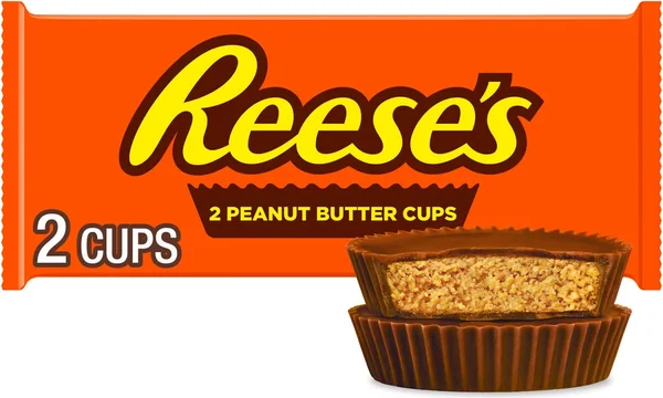 REESE'S Milk Chocolate Peanut Butter Cups, Candy Pack, 1.5 oz