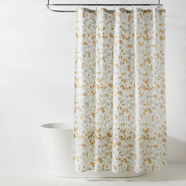 Room Essentials Fabric Floral Shower Curtain