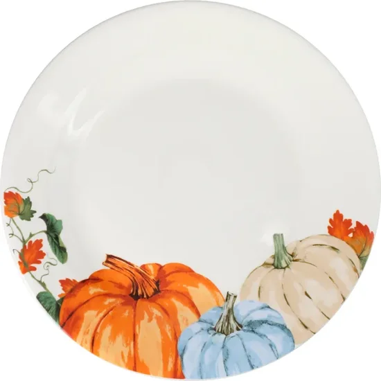 Royal Norfolk Fall Themed Pumpkin Dinner Plates, 10.5-in.