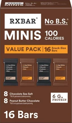 RXBAR Minis Chocolate Sea Salt & Peanut Butter Chocolate Protein - 14.6oz/16ct