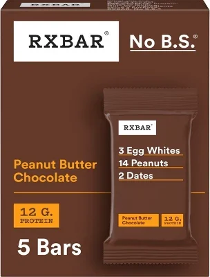 RXBAR Peanut Butter Chocolate Protein Bars - 12g Protein - 9.1oz/5ct