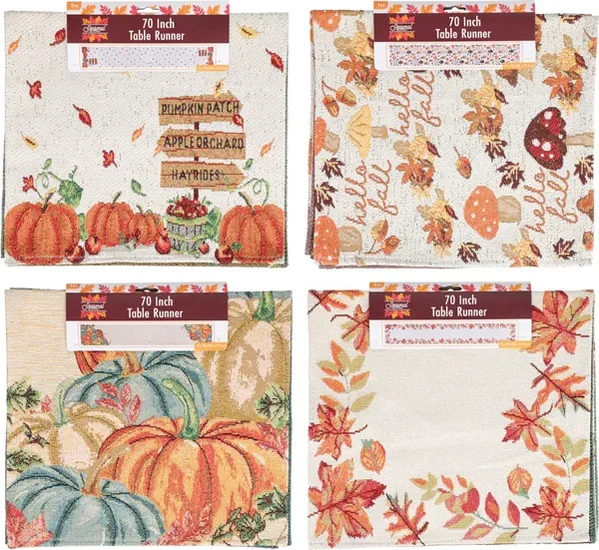Seasonal Collection 70-inch Table Runner, Assorted Designs, 1-ct.
