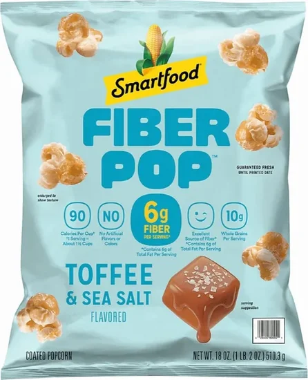 Smartfood FiberPop Toffee & Sea Salt Popcorn