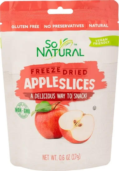 So Natural Freeze Dried Apple Slices, 0.6 oz. Bags