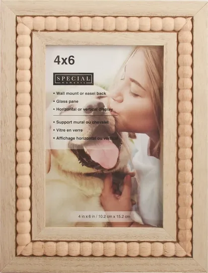Special Moments 4x6 Wooden Beaded Photo Frame, 1-ct.
