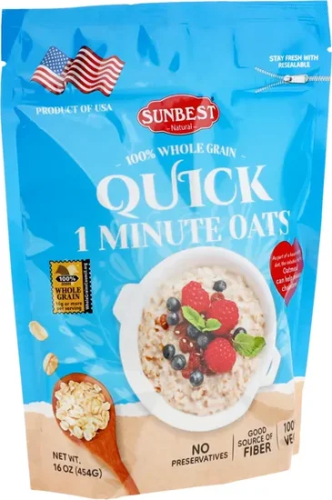 Sunbest 100% Whole Grain Quick Oats, 1-ct.