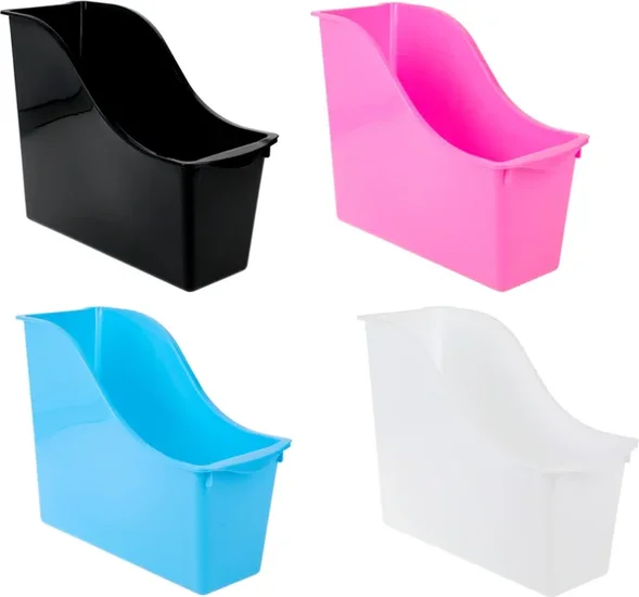 Teaching Tree Colorful Plastic Book Bins, 10x8.5x2.75 in.