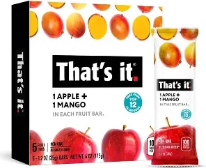 That's it. Apples & Mangoes Flavored Fruit Bars - 6oz/5pk