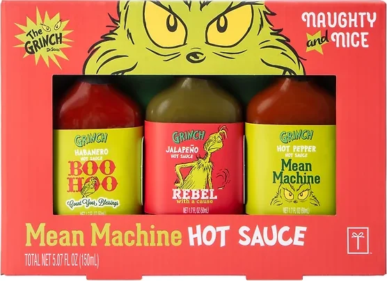 The Grinch Dr. Seuss Mean Machine Hot Sauce 3-Pack