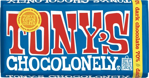 Tony’s Chocolonely 70% Dark Chocolate Bar, 6.35 oz