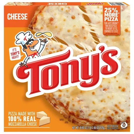 Tony's Pizzeria Style Crust Frozen Cheese Pizzas, 18.9 oz.
