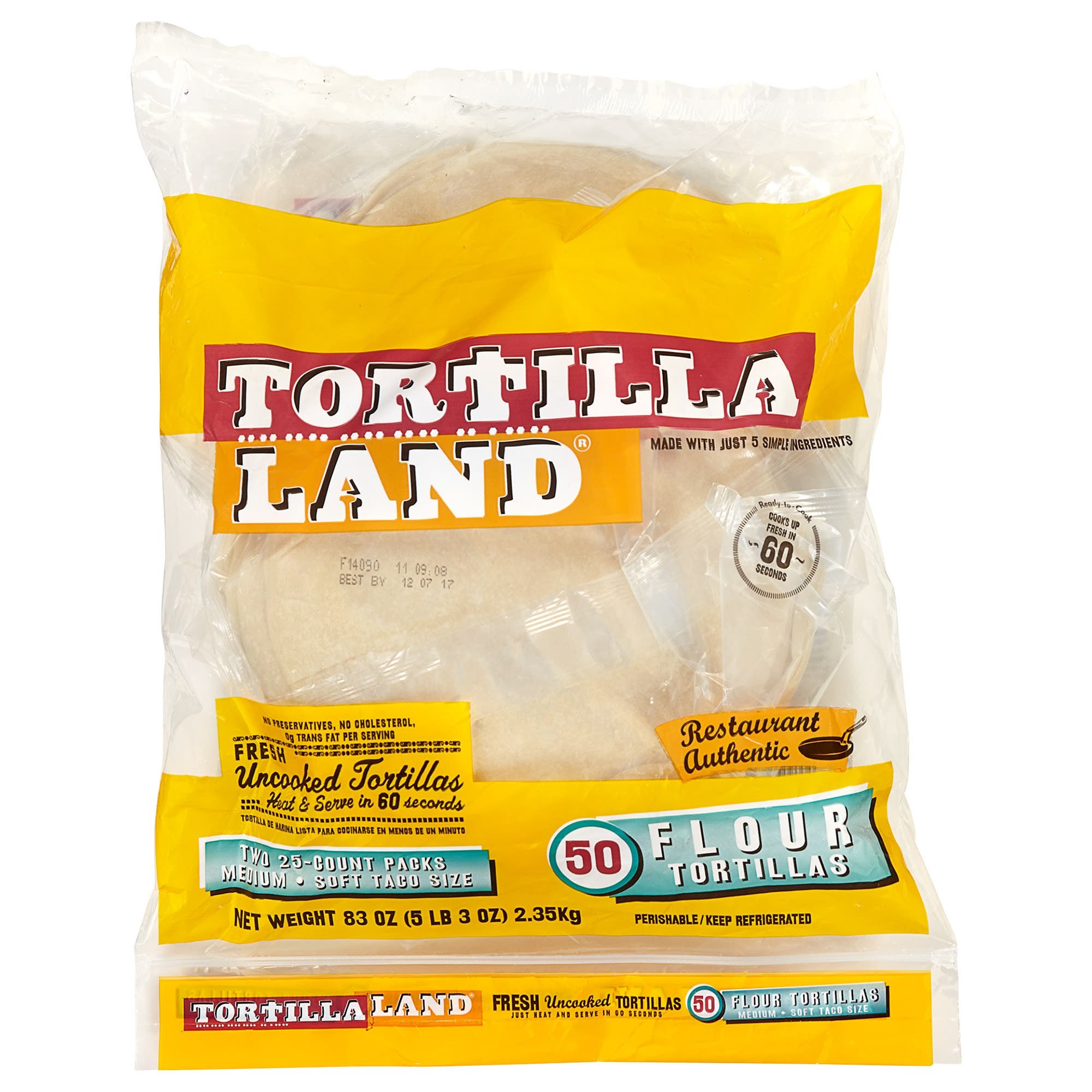 TortillaLand Ready-to-Cook Flour Tortillas