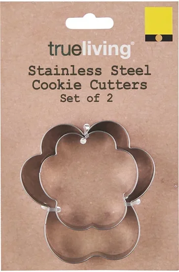 True Living Stainless Steel Cookie Cutters, 2 ct, Assorted