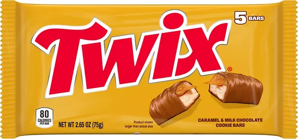 TWIX Fun Size Caramel Chocolate Cookie Candy Bar Bulk Pack, 2.65 oz (Pack of 5)