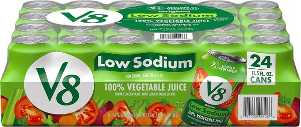 V8 Low Sodium Original 100% Vegetable Juice, 11.5 fl. oz., 24 pk.