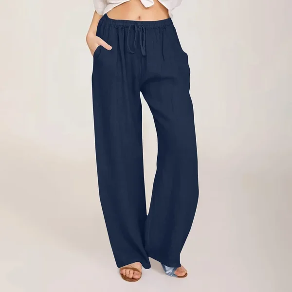 Viadha Cotton Linen Drawstring Pants