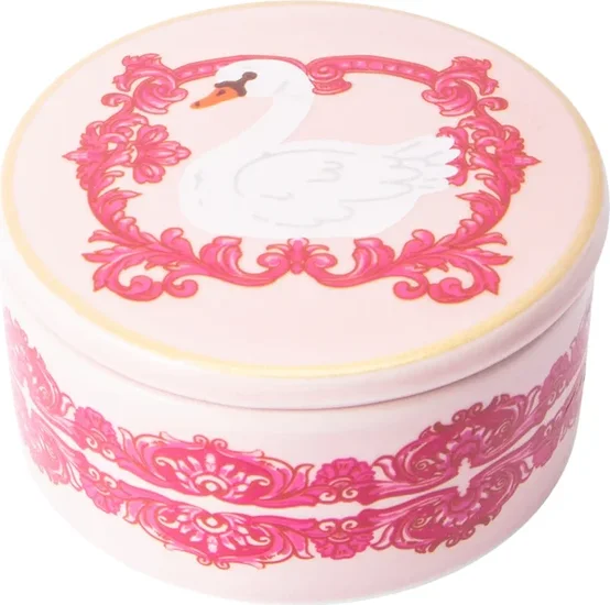Vintage-Style Trinket Jars (Toile Floral, Butterfly, Swan designs)