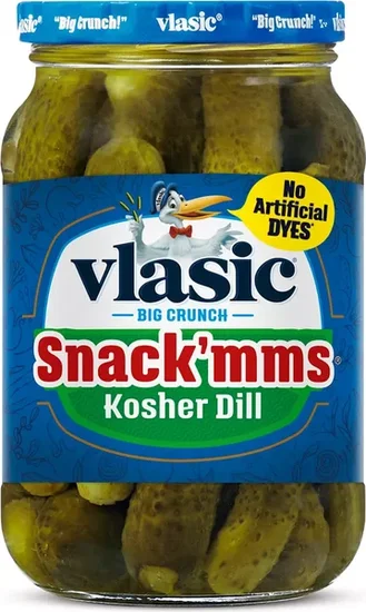 Vlasic Snack'mms Kosher Dill Mini Pickles, Keto Friendly, 24 fl. oz.