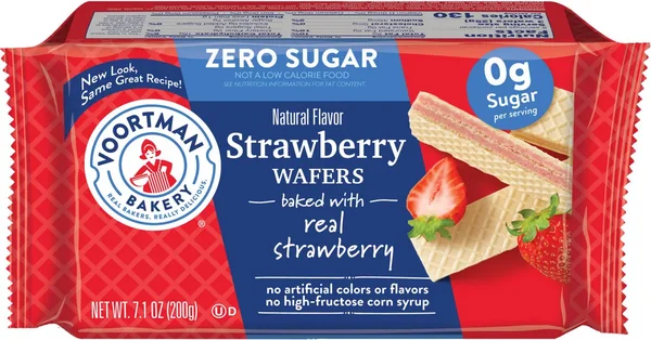 VOORTMAN Bakery Zero Sugar Strawberry Wafers 7.1 oz