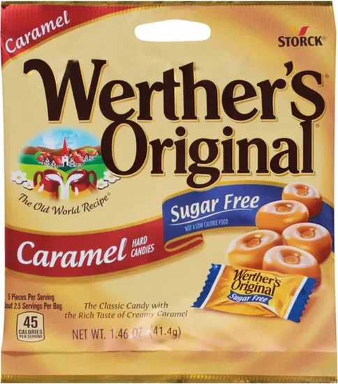 Werther's Orginal Sugar Free Caramel Hard Candies, 1.34 oz