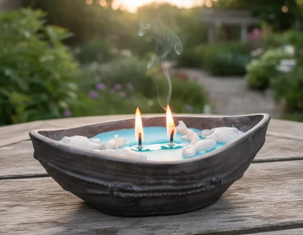 Wood Wax Candle Boat