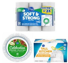 $5.00 Kroger Brand Paper/Plastic Goods