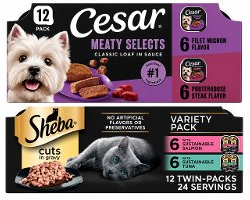 Save $2 on Sheba or Cesar 12ct Multipacks PICKUP OR DELIVERY ONLY