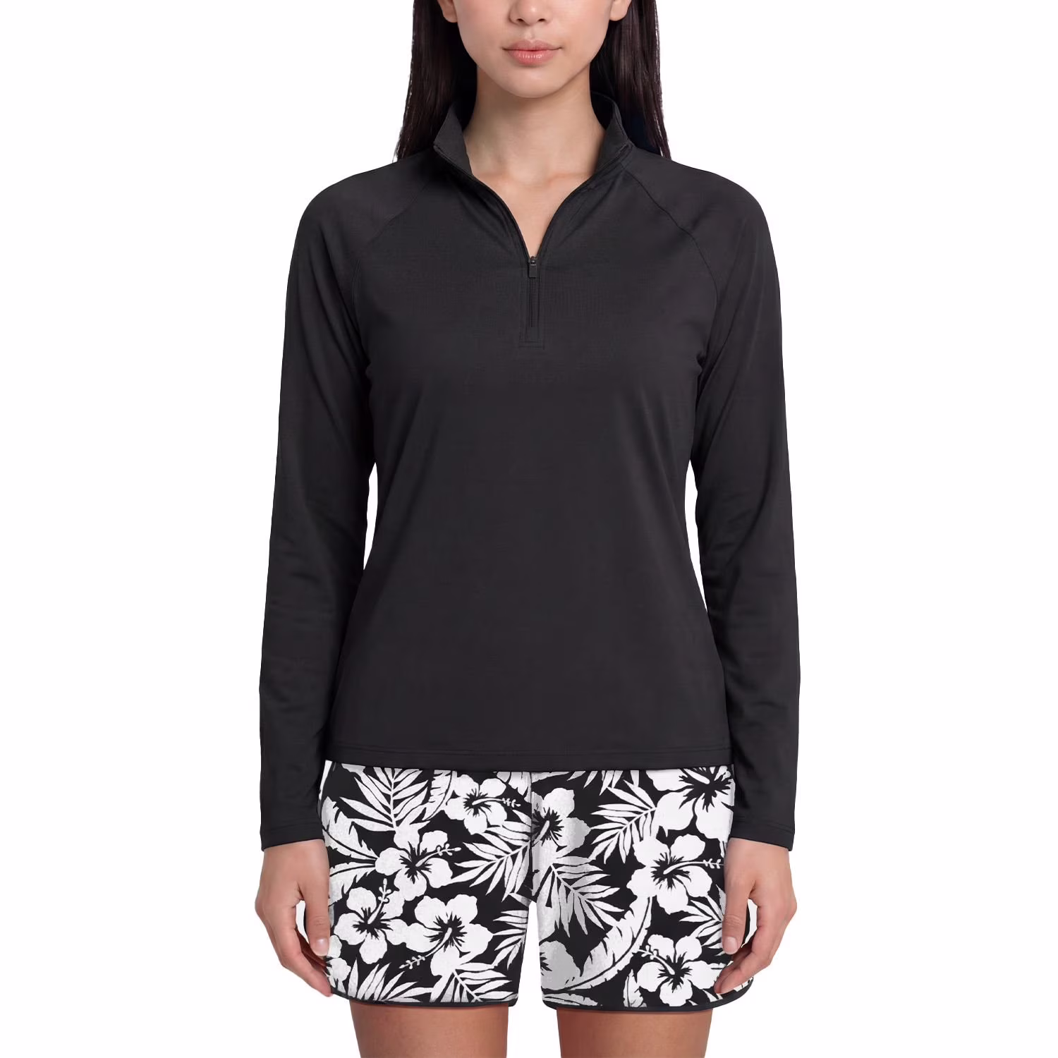 Lands' End Women's Quarter Zip Rashguard