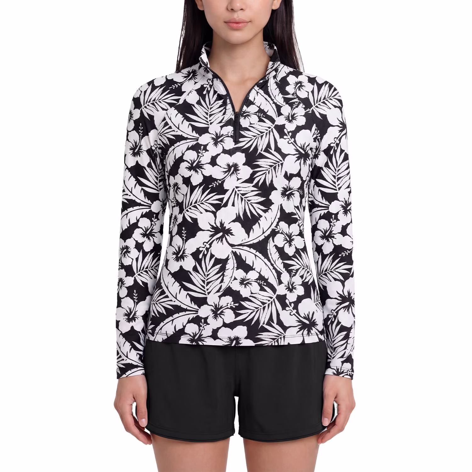 Black White Floral