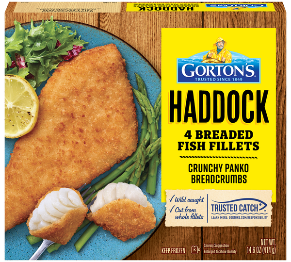 Gorton's Wild Caught Breaded Haddock Fish Fillets - 4 ct Frozen