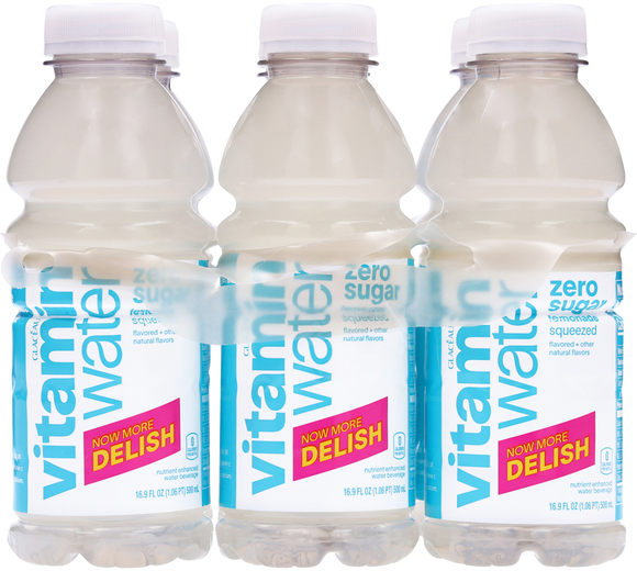 vitaminwater Zero Sugar Squeezed Lemonade Enhanced Water Beverage - 6 pk