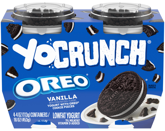 YoCrunch Low Fat Vanilla OREO Yogurt Cups - 4 ct