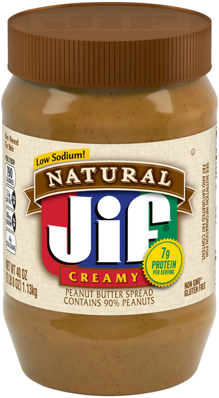 Jif Natural Low Sodium Creamy Peanut Butter Spread