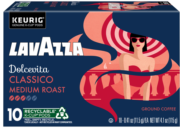 LavAzza Classico Medium Roast K-Cup Coffee Pods