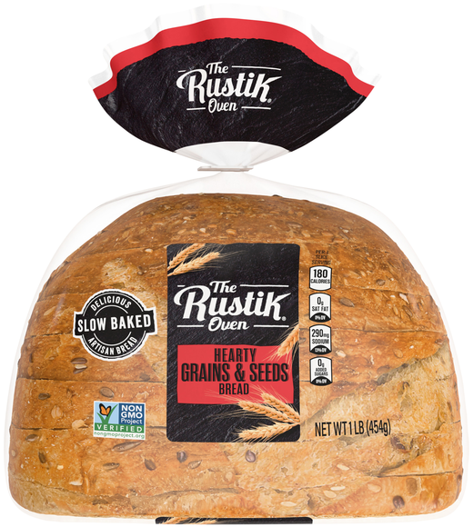 The Rustik Oven Hearty Grains & Seeds Sliced Artisan Bread Loaf