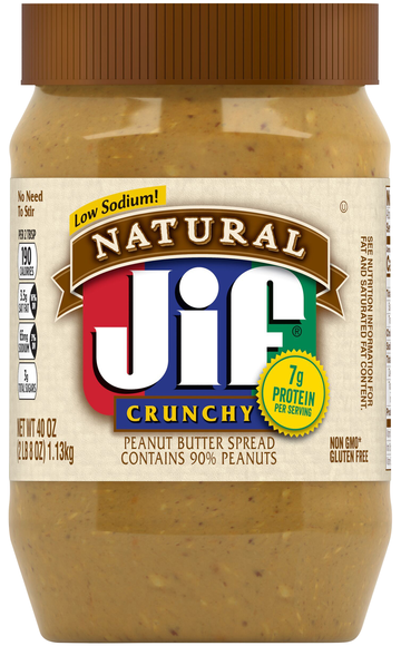 Jif Natural Low Sodium Crunchy Peanut Butter Spread
