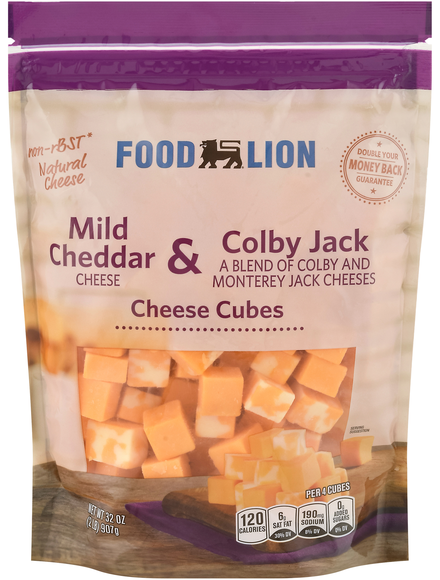 Food Lion Mild Cheddar & Colby Jack Cheese Cubes