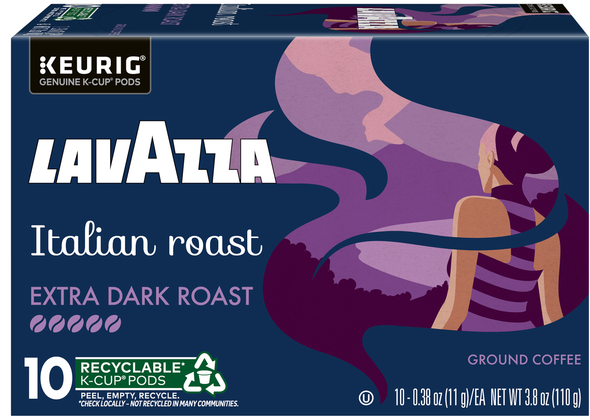 LavAzza Italian Extra Dark Roast K-Cup Coffee Pods