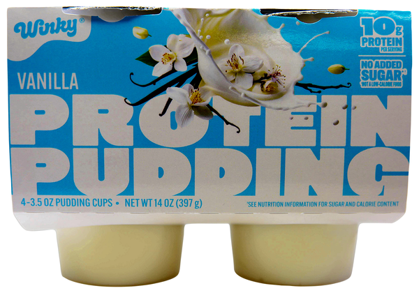 Winky 10g Protein Vanilla Pudding Cups - 4 ct Refrigerated